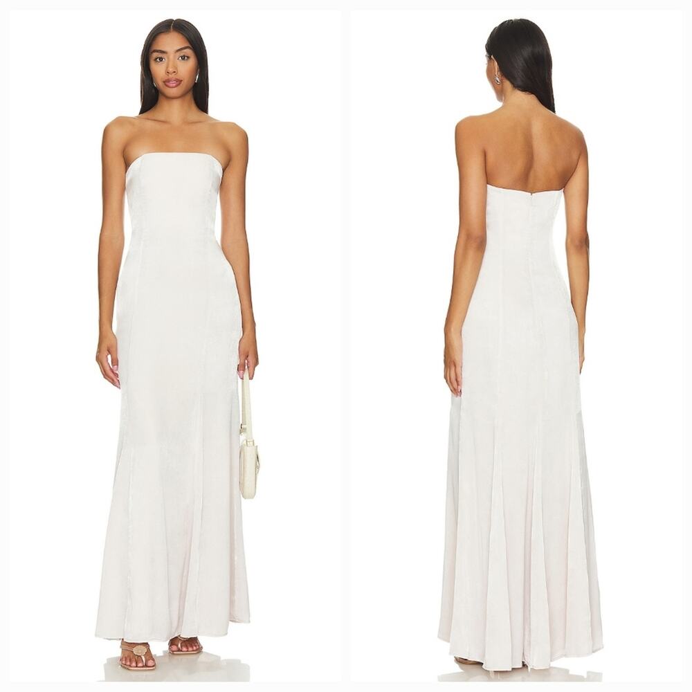 Lovers and Friends Micah Gown in Champagne Beige